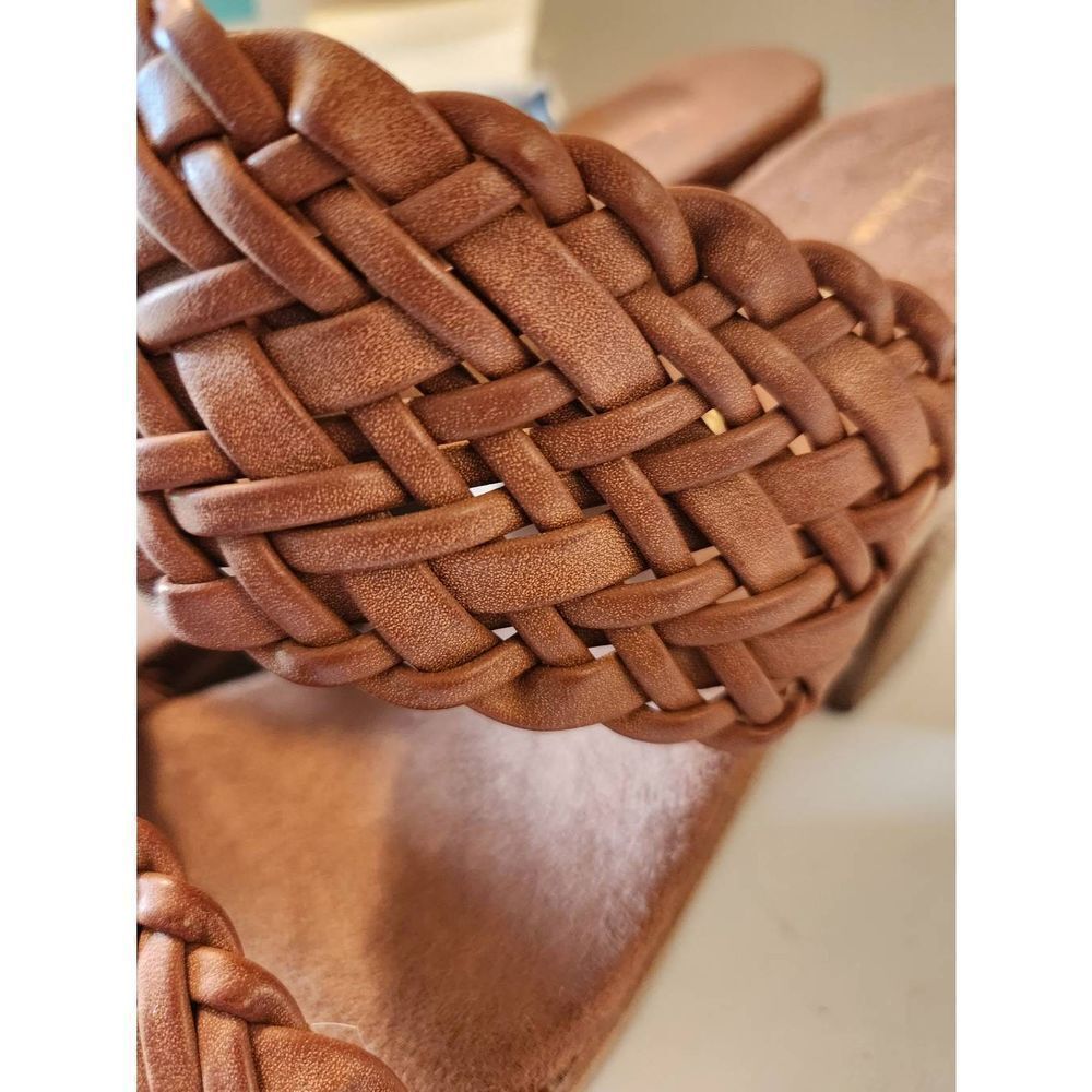 House of Harlow 1960 Cognac Braided Sandals - Picture 3 of 8